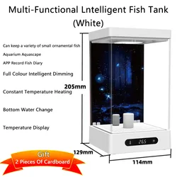 Betta Fish Tank Multifunctional Intelligent Fish Tank Temperature Control Digital Display Aquarium with RGB Ecological Light