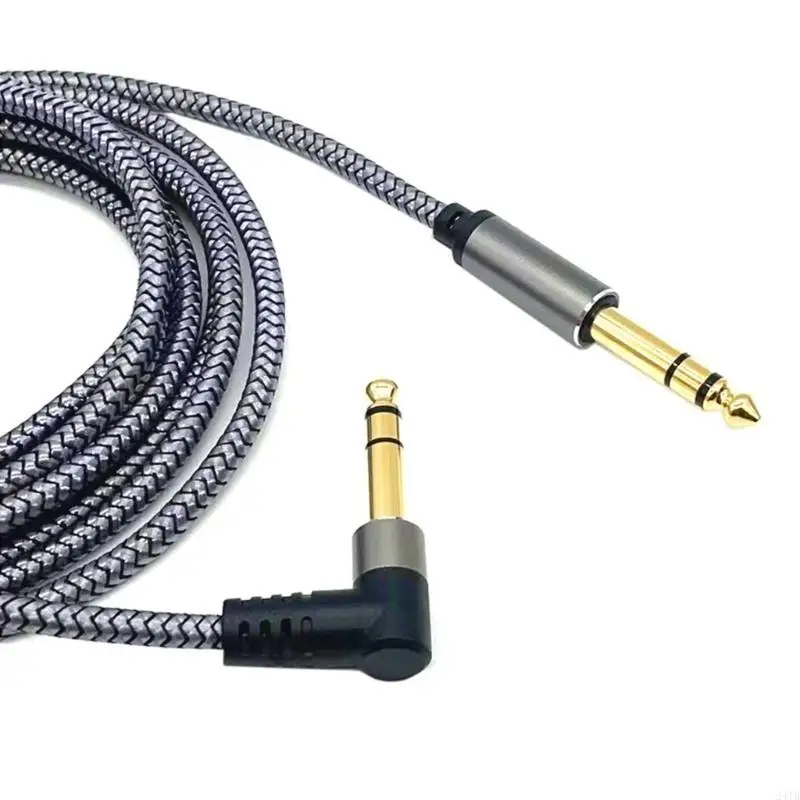 Guitar Cables, 1m/2m 6.35mm to 6.35mm TRS Stereo Amp Guitar Cables for Studio Monitor Electric Guitar Keyboard Mixers 
