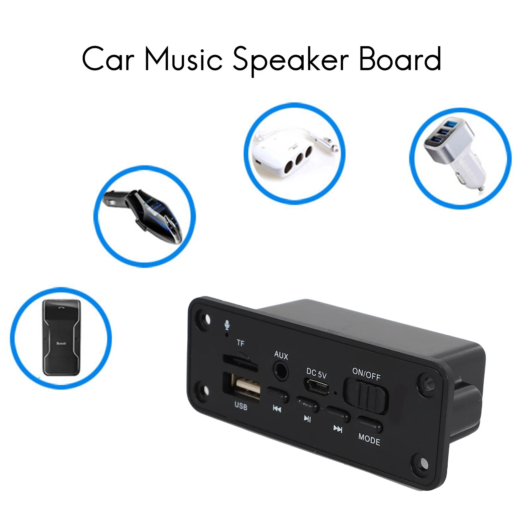 Hands-Free MP3 Player Decoder Board 2 X 3W Amplifier DC 5V MP3 WMA Wireless Bluetooth 5.0 Decoder Board Audio Module USB FM TF R
