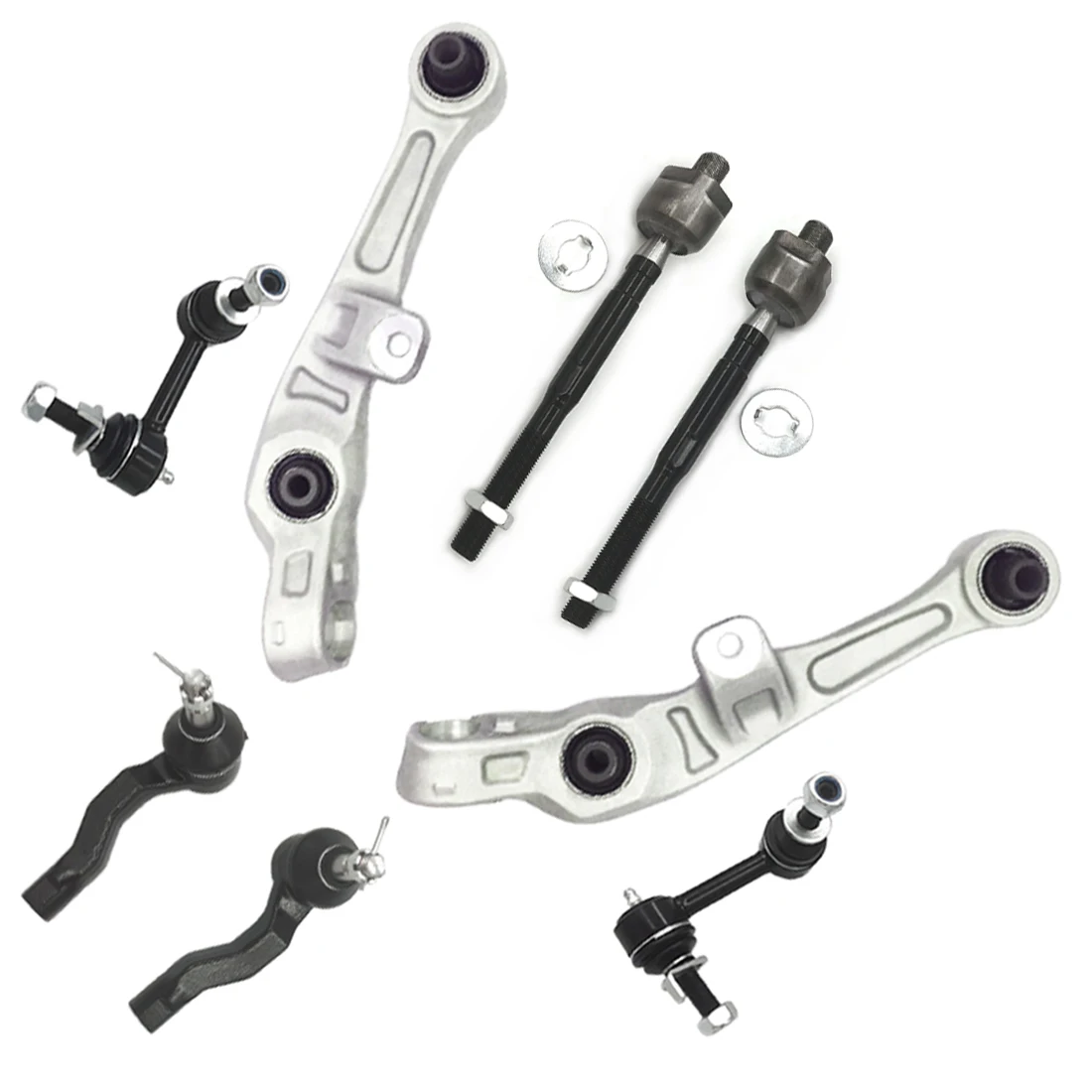 AzbuStag 8Pcs Front Lower Forward Control Arm Sway Bar Link Tie Rod Suspension Kit for INFINITI G35 RWD NISSAN 350Z 2003-2009