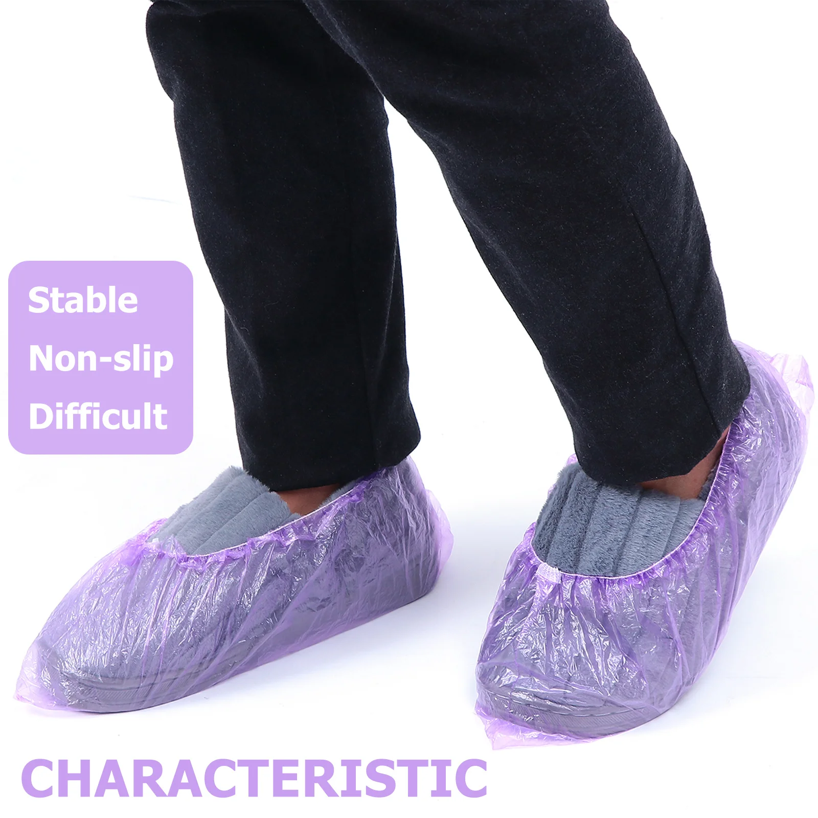 

200Pcs Non-Slip Disposable Thick Shoe Covers Breathable Durable Protective Household Indoor Waterproof