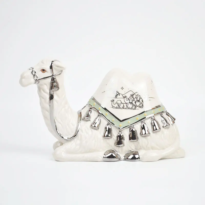 

" Authentic Issue In The Silver Blessings Nativity" Trusted Camel Ceramic Decorative Crafts Animal Ornaments Holiday Gifts