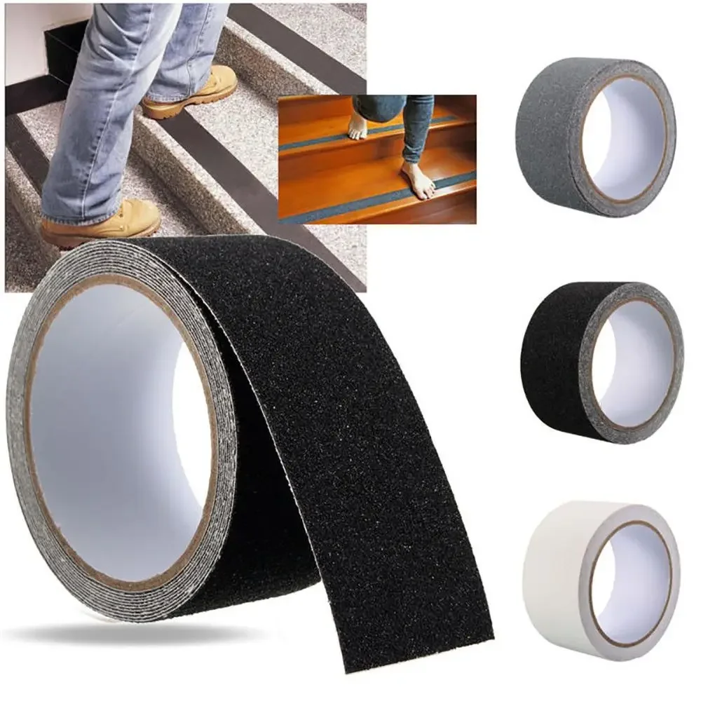 5M Anti-Slip Tape Outdoor Anti Slip Stickers High Friction Non Slip Traction Tape Abrasive Adhesive for Stairs Safety Tread Step