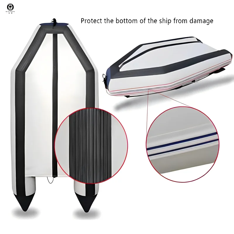 9.8FT Boats for the Sea Inflatable PVC Boat for Fishing Adult Outdoor Watersport IB SIB 3m Air Mat Floor 5-6People Accessories