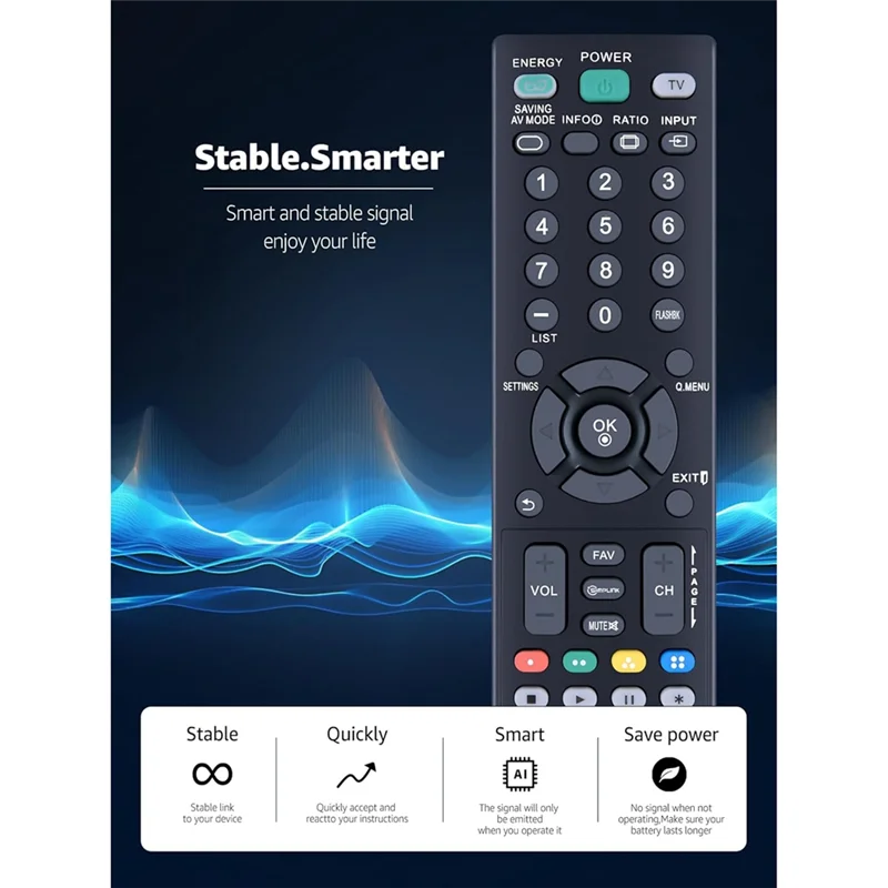 جهاز تحكم عن بعد عالمي ABGN لجهاز التحكم عن بعد للتلفزيون الذكي AKB73655806، جهاز تحكم عن بعد بديل لتلفزيون LCD LED AKB73655806