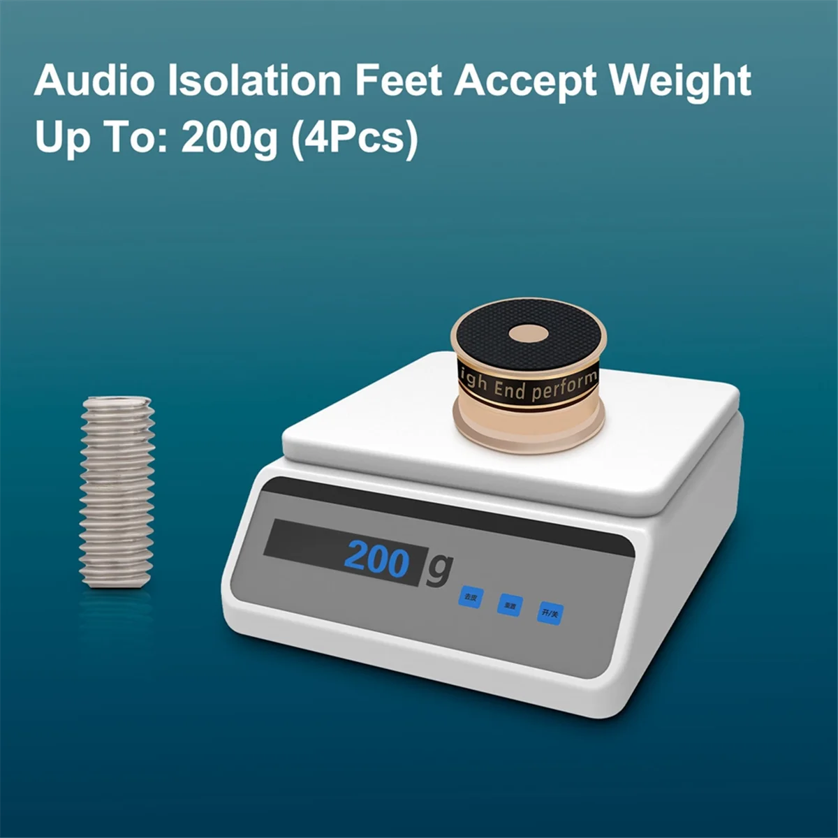 HiFi Audio Speaker Stand Foot Pad Anti-Shock Absorber Spike Isolation Feet for Preamp Speaker Vinyl Record Player Black