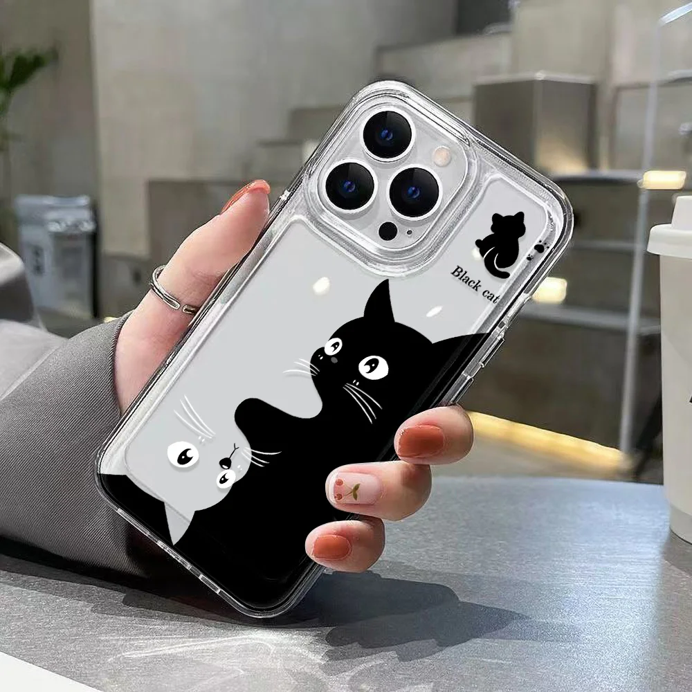 Phone Case For Samsung Galaxy A56 5G A55 A54 A16 A15 A05 A36 A06 A05s S24 Ultra S25 Plus S23 S22 S21 S20 FE Silicon Cat Cover