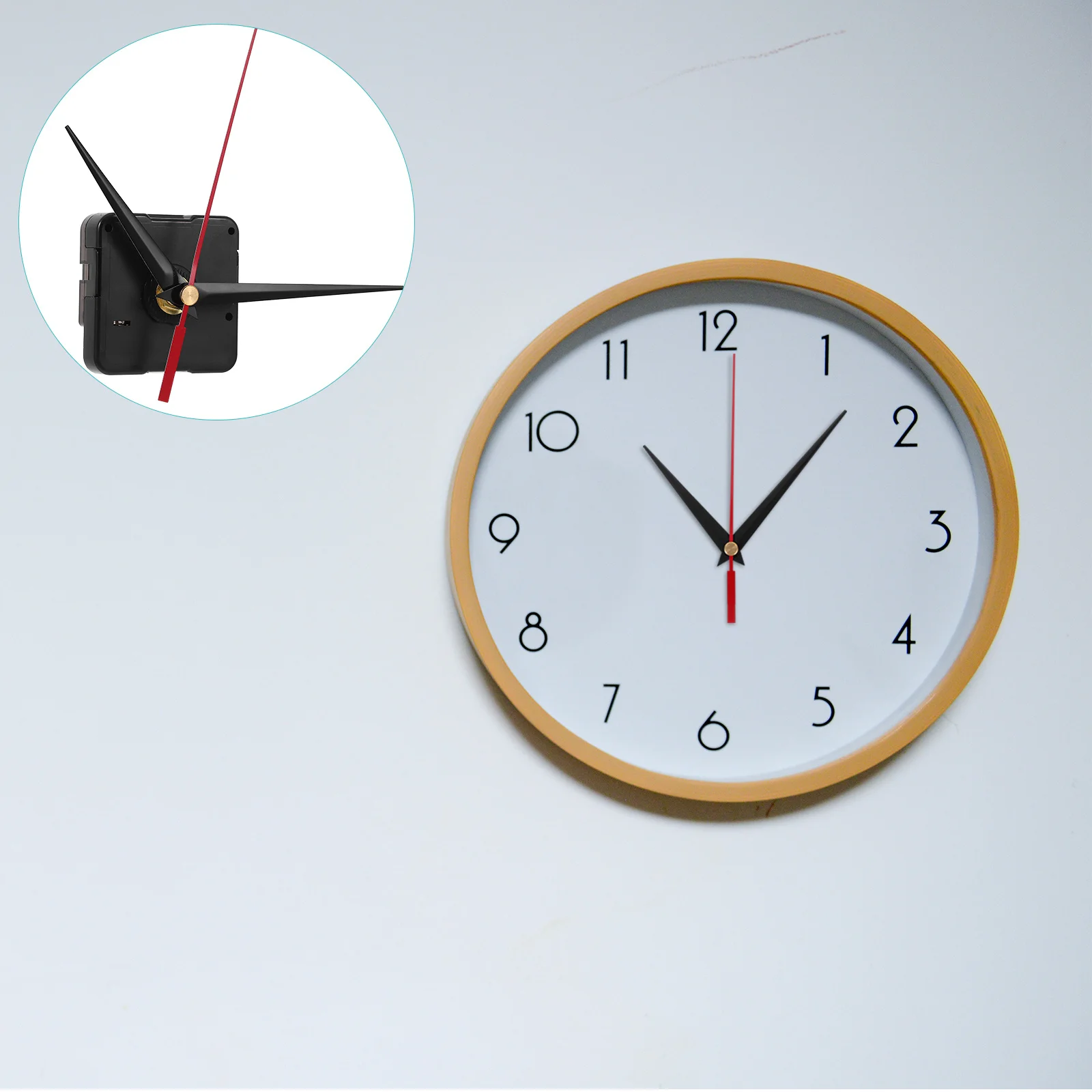 

2Pcs Wall Clock Movements Mute Durable ABS GPS Precise Time Replacement Parts for Home Parts Clock Mute Movement