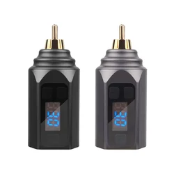 Fuente de alimentación de tatuaje inalámbrica con interfaz RCA, bolígrafo con pantalla Digital LED, capacidad de 1500mAh, suministros de batería de 3-12V