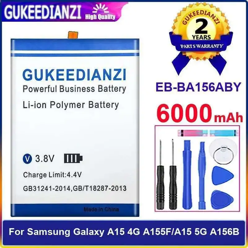 

Long-Lasting Performance EB-BA156ABY Mobile Phone Battery For Samsung Galaxy A15 4G A155F 5G A156B 6000Mah High-Efficiency
