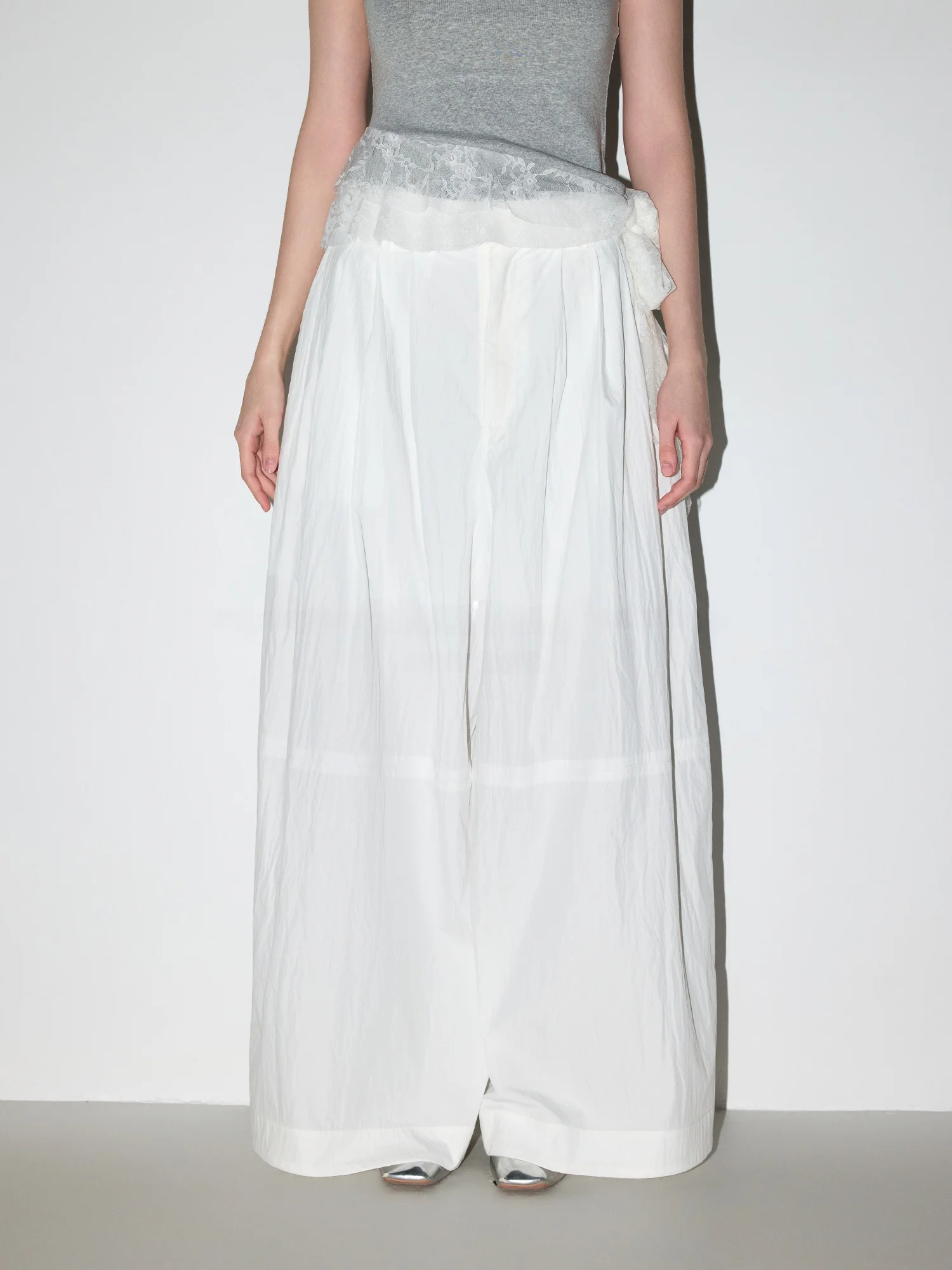 

Женские летние брюки MoodBerry American Style с высокой талией, легкие, широкие, свободные, в стиле баллон, повседневные, длинные