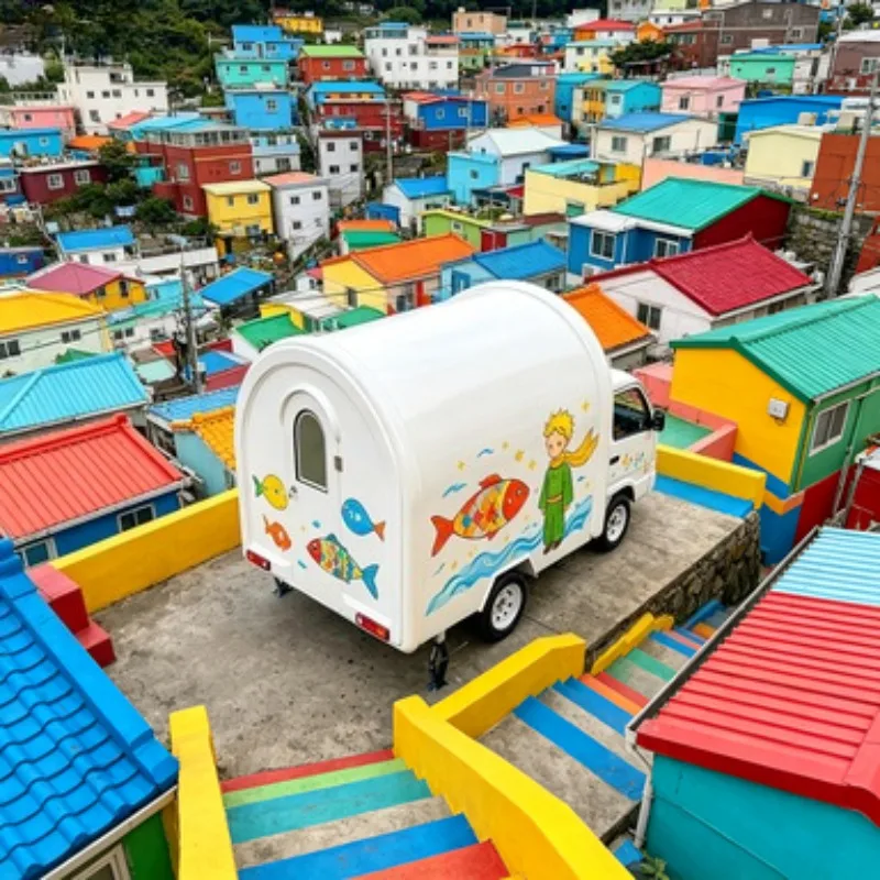New Design Mini Food Truck Fast Food Trailer Full Kitchen Equipment Hot Dog Coffee Ice Cream Snack Bar Sale