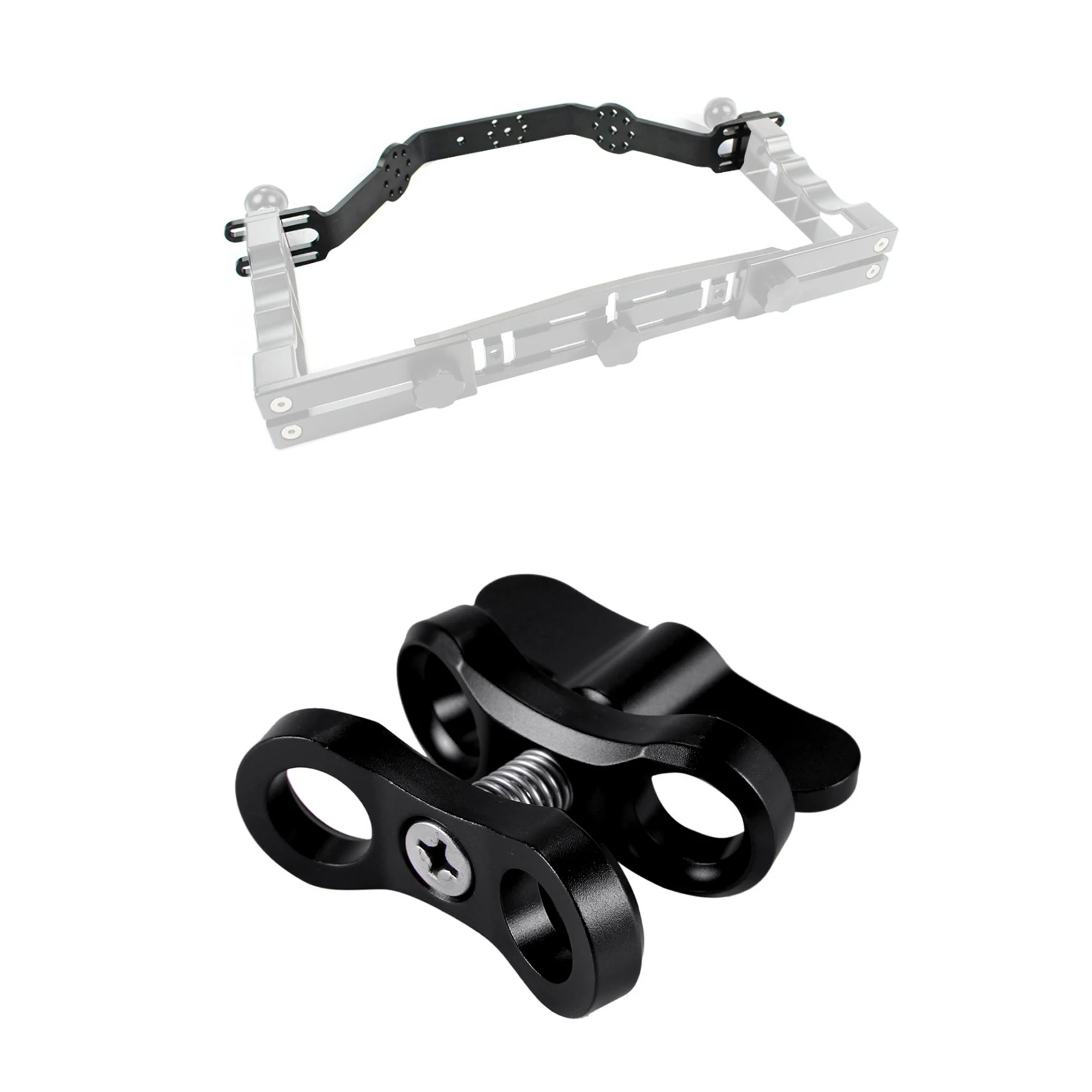 

Daily Sale Diving Lights Ball Butterfly Clip For Gopro Hero With Dual Handheld Diving Handle Tray Grip Bracket Expansion Mount