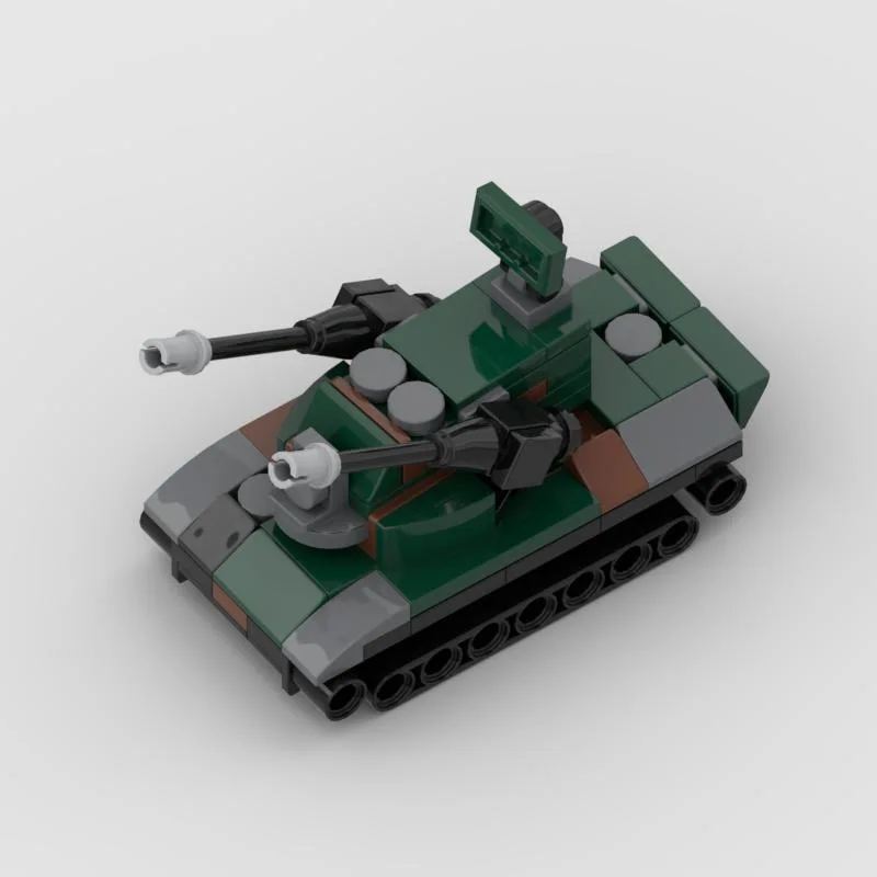 Modelo de tanque de defensa aérea, serie militar de guepardo, bloques de construcción MOC, juguetes educativos ensamblados para niños, adornos de escritorio