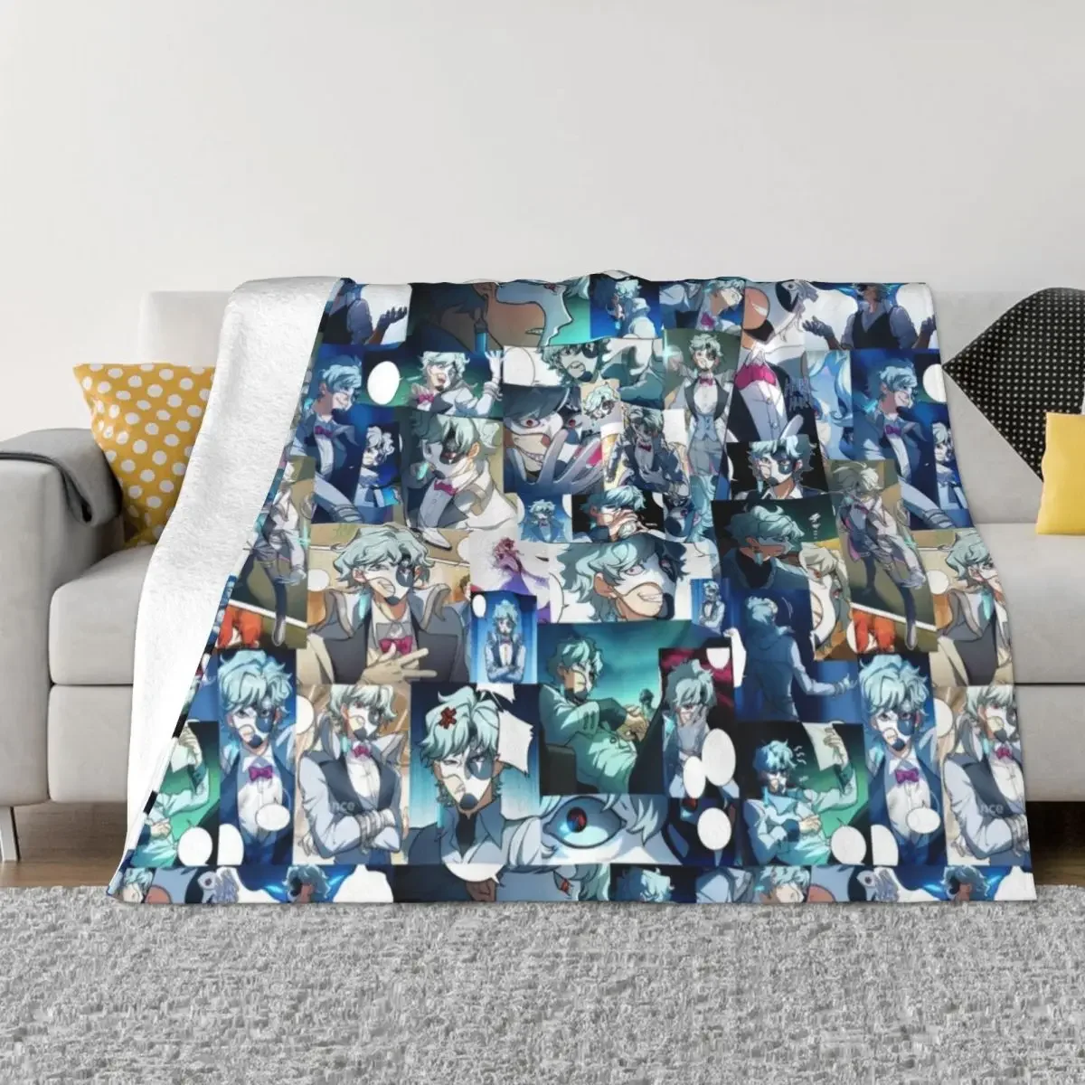 Il Dottore genshin impact webcomic collage Throw Blanket Blanket For Decorative Sofa Thermal Blankets For Travel Polar blanket