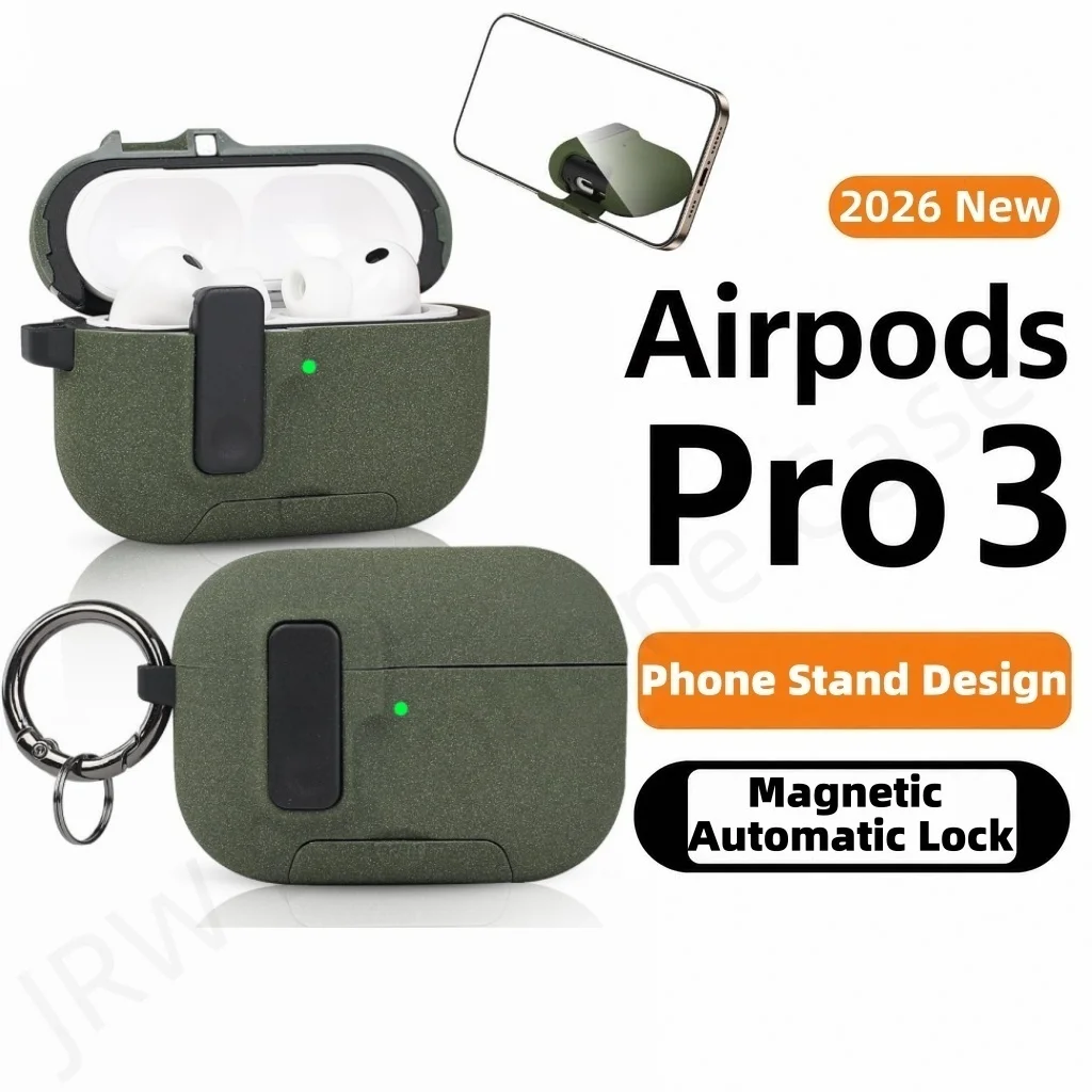 for AirPods Pro 3 New Protective Case with Magnetic Automatic Lock Phone Holder Style Earphone Case Accessories For Airpods Pro3