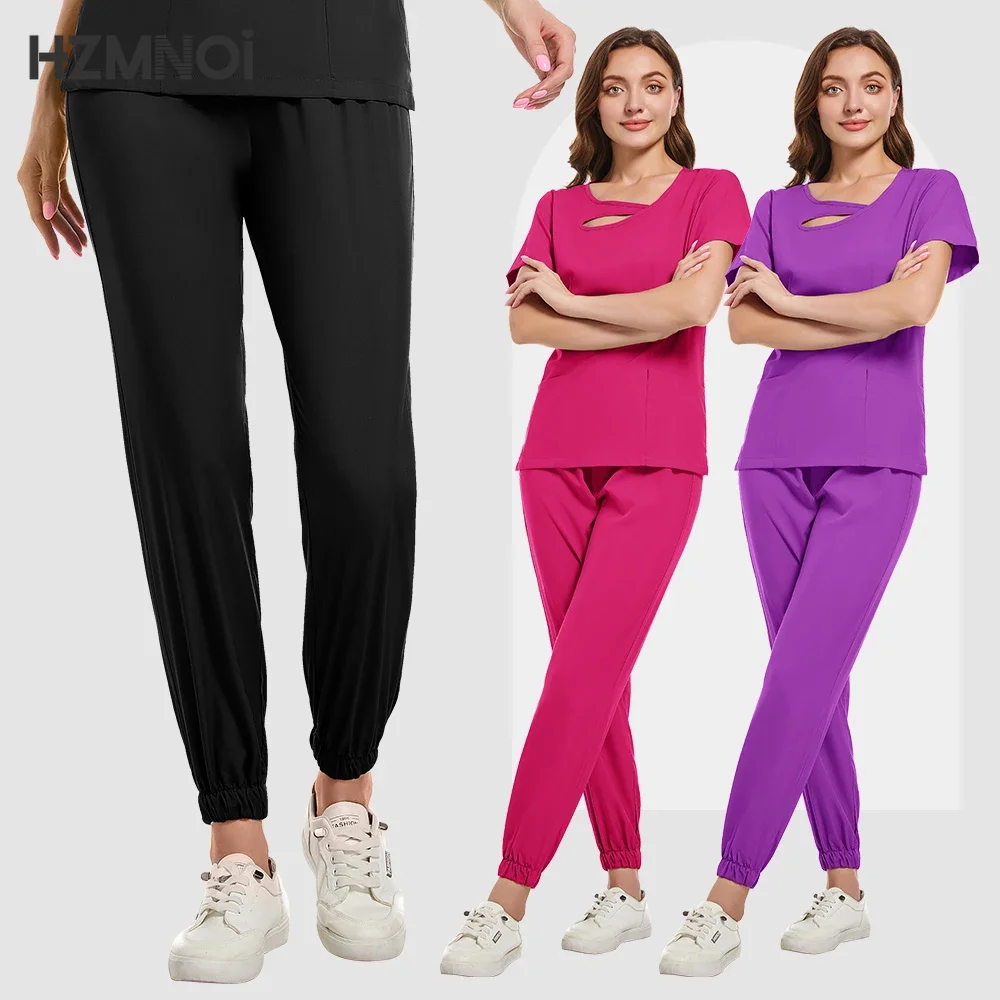 Surgical Uniforms Woman Nursing Enfermeria Sets Top Pant Scrubs Clinical Beauty Salon Uniforms Scrub Medical Hospital Suit Women