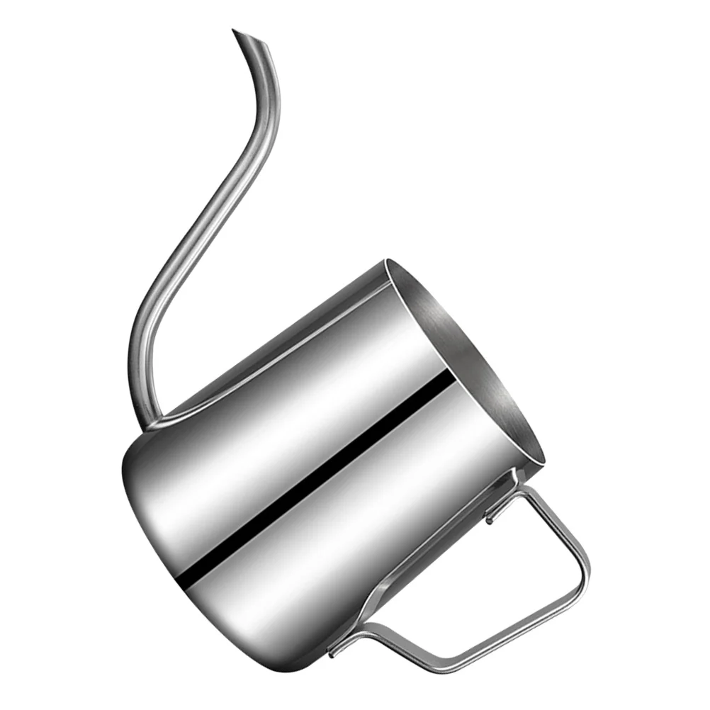 

Ручной капельный кофейный чайник 250 мл из нержавеющей стали, легкий длинный носик, портативный ручной кофейник, чайник для заваривания