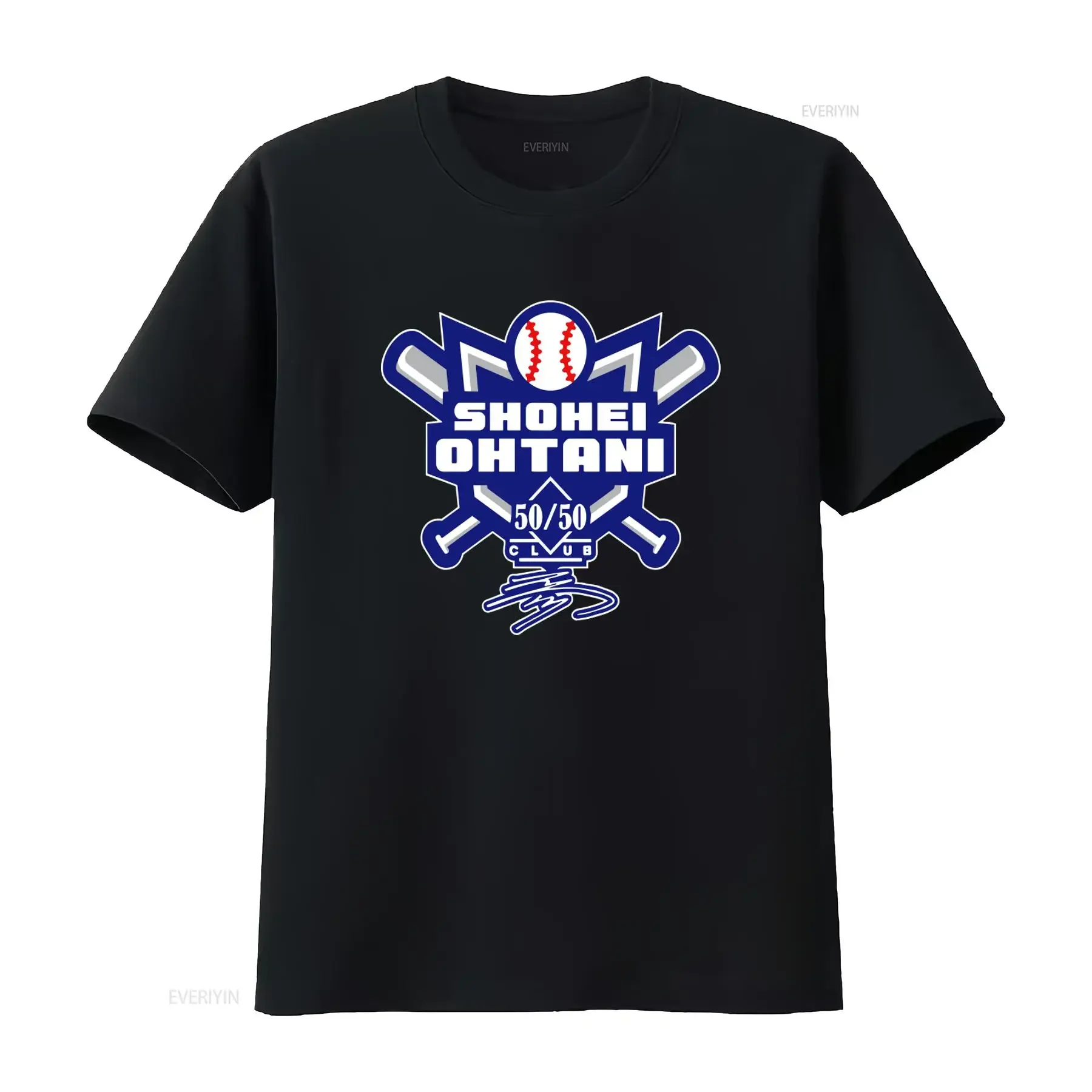 SHOHEI OHTANI 50 CLUB Blue Baseball Themed T Shirt Made In USA Available SM 6XLARGE vintage Washed Soft graphic Comfortable