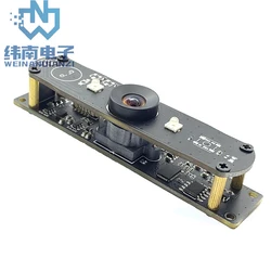 2MP Full HD 1080P 1/2.7-Inch CMOS USB IR Camera Module with IR LED 95 Degree Lens without Distortion 25FPs for Face Recognition