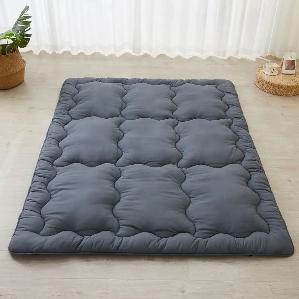 

3-секционный складной наматрасник с эластичными ремнями, идеально подходит для татами или кемпинга, серый