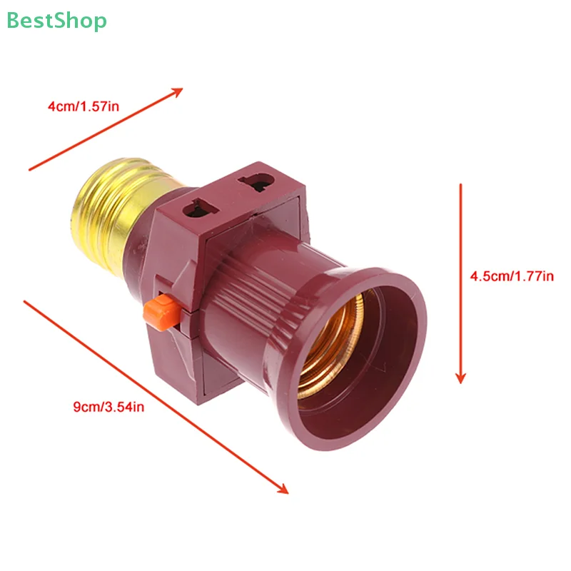 

〔Victoria〕2Pcs 110V- 250V E27 Screw Bulb Holder Convert To With Switch Lamp Socket LED Bulb Adapter