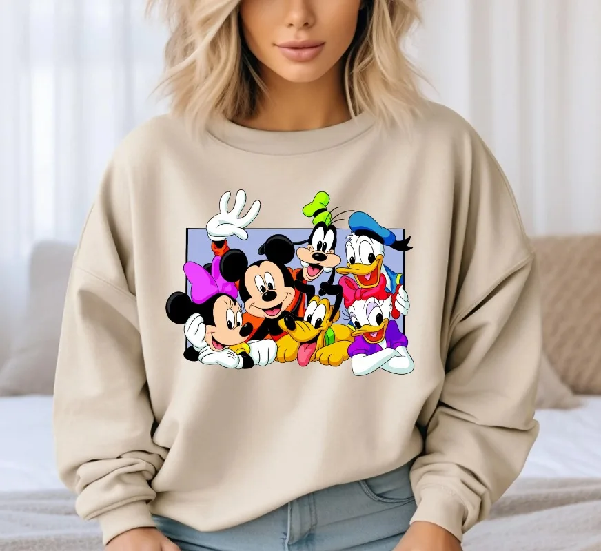 

Толстовка с Микки и друзьями Толстовка с изображением Диснея Толстовка с персонажами Диснея Толстовка Диснейленд Trip Mickey & Co