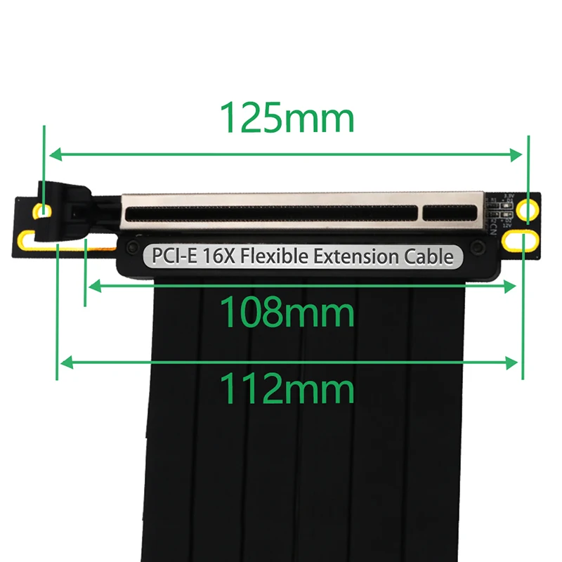 Câble flexible Riser pour GPU, PCI Express 3.0 X16, rallonge résistante à 90 degrés, haute vitesse 8G, LED d'alimentation 3.3V, 12V, coussretours de pied magnétique, 20cm