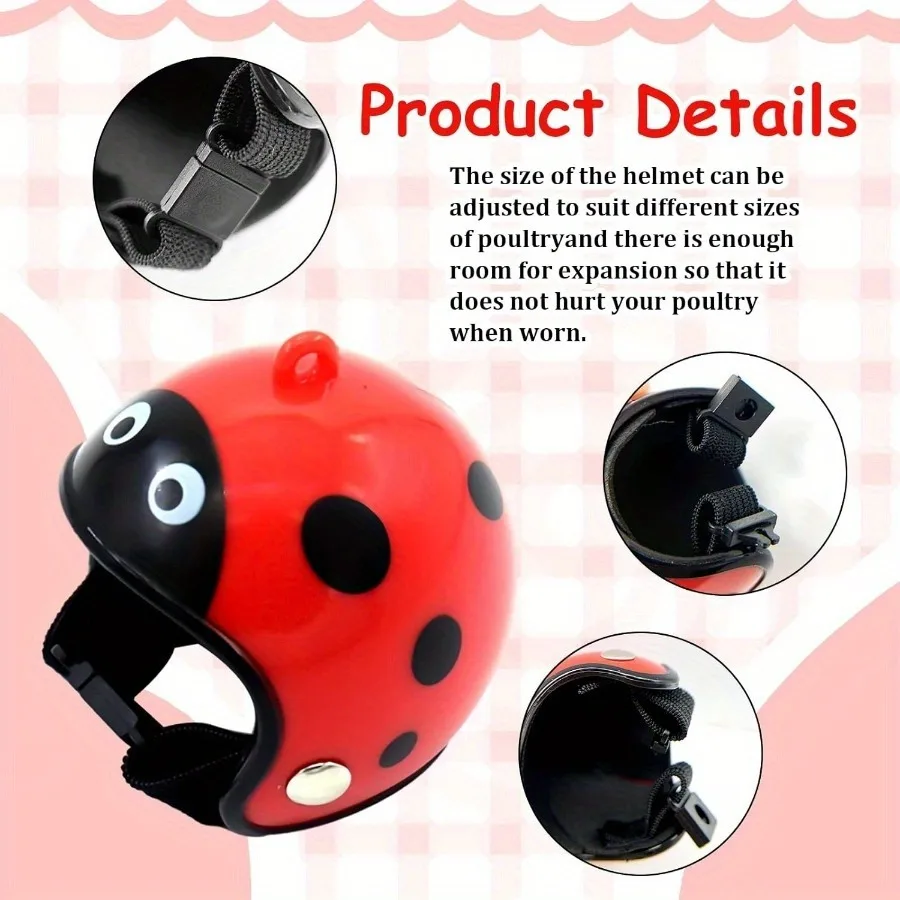 خوذة دجاج مرنة قابلة للتعديل - قبعة طيور آمنة، أزياء الحيوانات الأليفة للدجاج/الببغاء/الببغاء والدجاج الصغير للحيوانات الأليفة