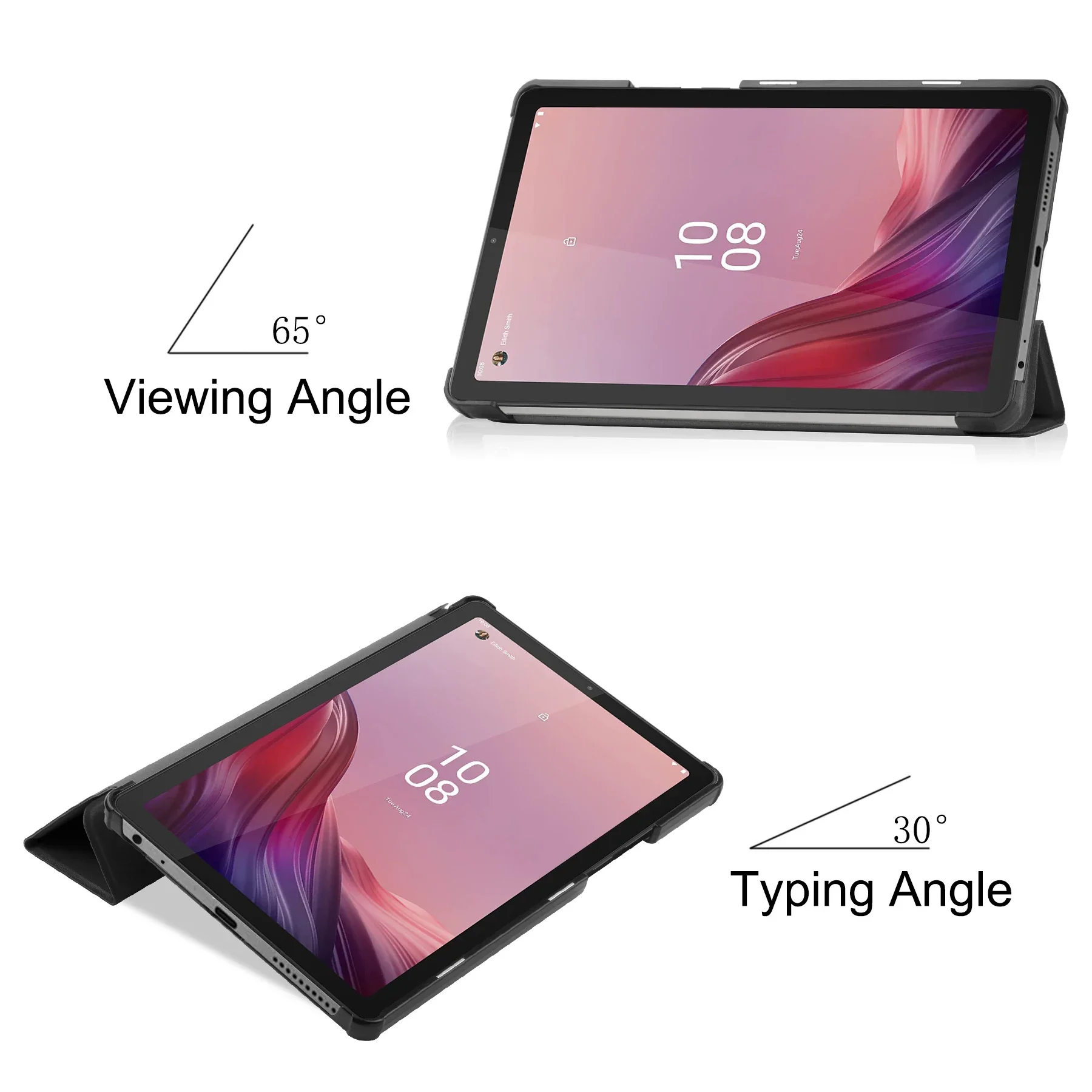 For Lenovo Tab M9 TB310FU Tablet Case Tri-Fold Leather Magnetic Stand 9 Inch (2023)Tablet Case for Lenovo Tab M9 TB310FU Cover