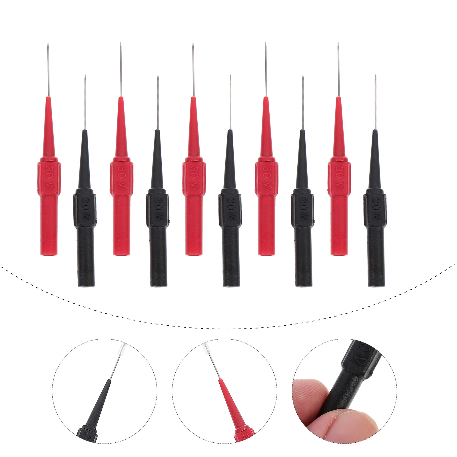 10 Stück Multimeter-Testnadeln, sichere Materialien, kompatibel mit Universal-Tester, Sonde, elektrische Leitfähigkeit, präzise