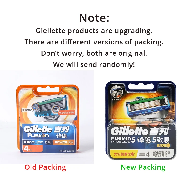 Gillette Fusion5 ProGlide Power сменные лезвия бритвы 5-слойные обновленные бритвенные головки со смазочной полосой 4/8/16 шт.
