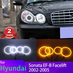 Switchback Cotton Light  Rings DRL LED Angel Eyes Kit For Hyundai Sonata EF-B Facelift 2002-2005 Cars Headlight Retrofit