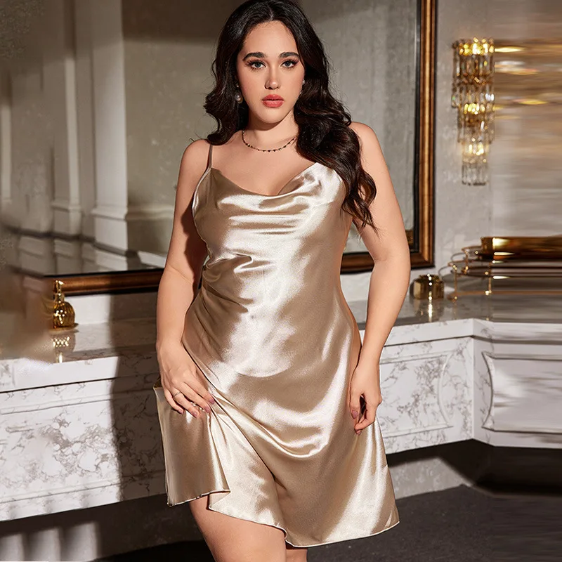 

Женское ночное платье размера плюс 5XL, ночная рубашка Babydoll, юбка для сна, нижнее белье, сексуальная ночная рубашка