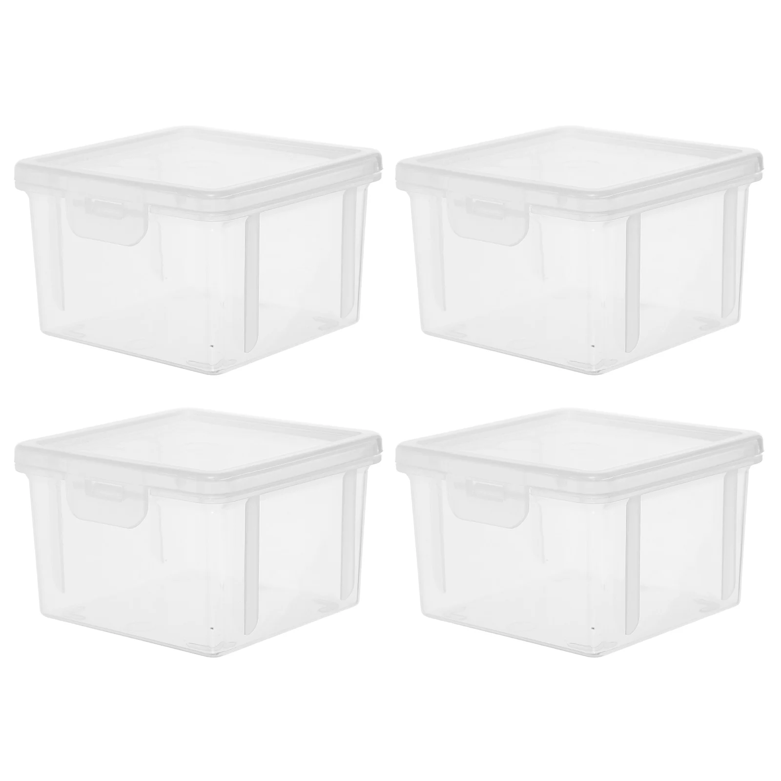 

4 Pcs Bread Storage Box Loaf Container Airtight Saver Bakery Case Countertop Pp Holder Containers
