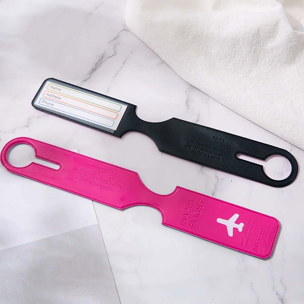 6Pcs Travel Accessories Mixed Color Anti Loss Identification Luggage Tags, Durable Airplane Luggage Tag, Travel Luggage Tag