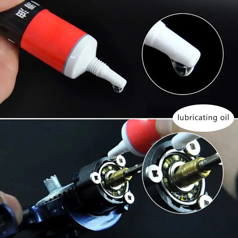 2pcs/set Fishing Reel Lubricant Oil Grease Fishing Maintenance Lubricating Oil