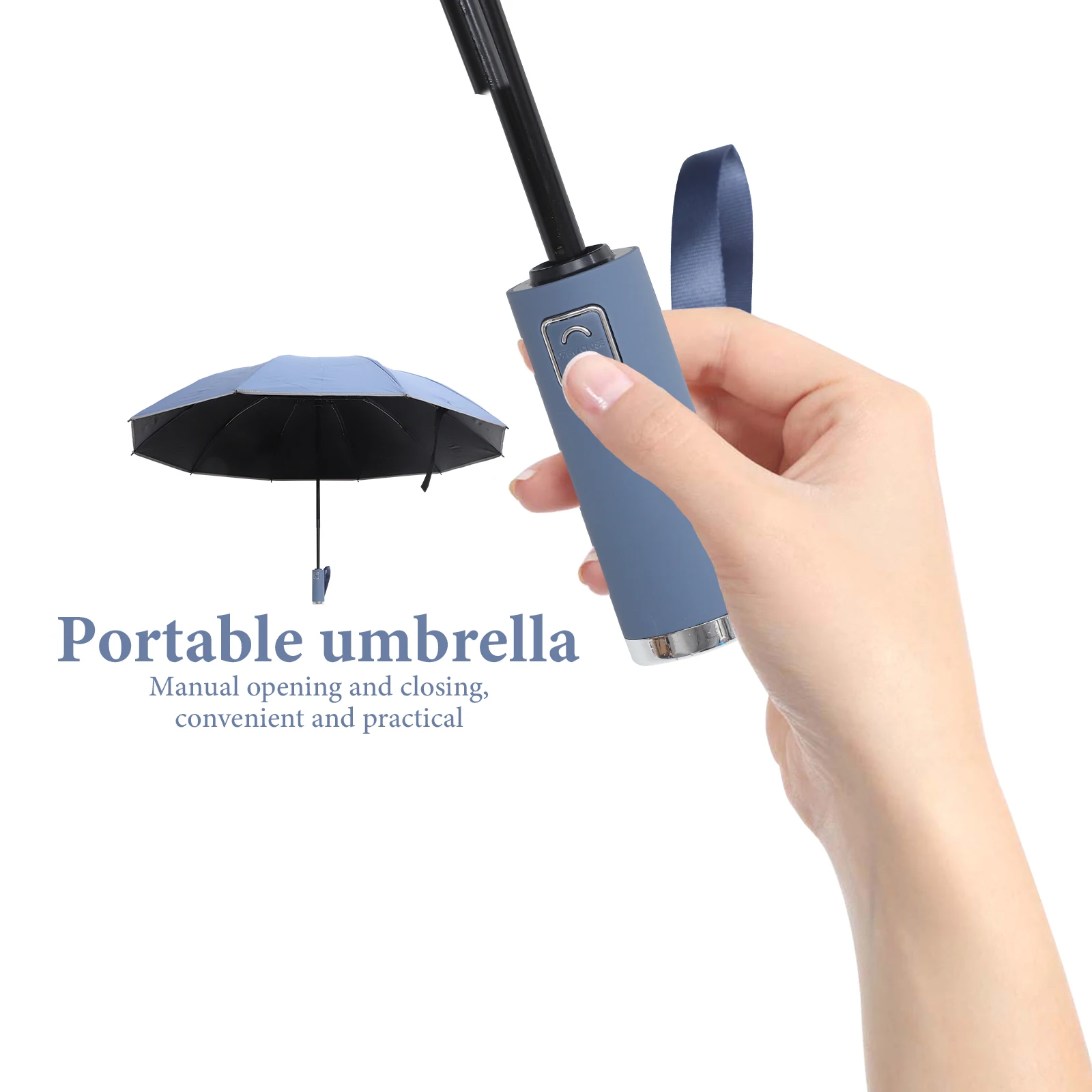 

10 Bone Reverse Folding Umbrella Rainproof Foldable Travel Women Windproof Mini Kawaii