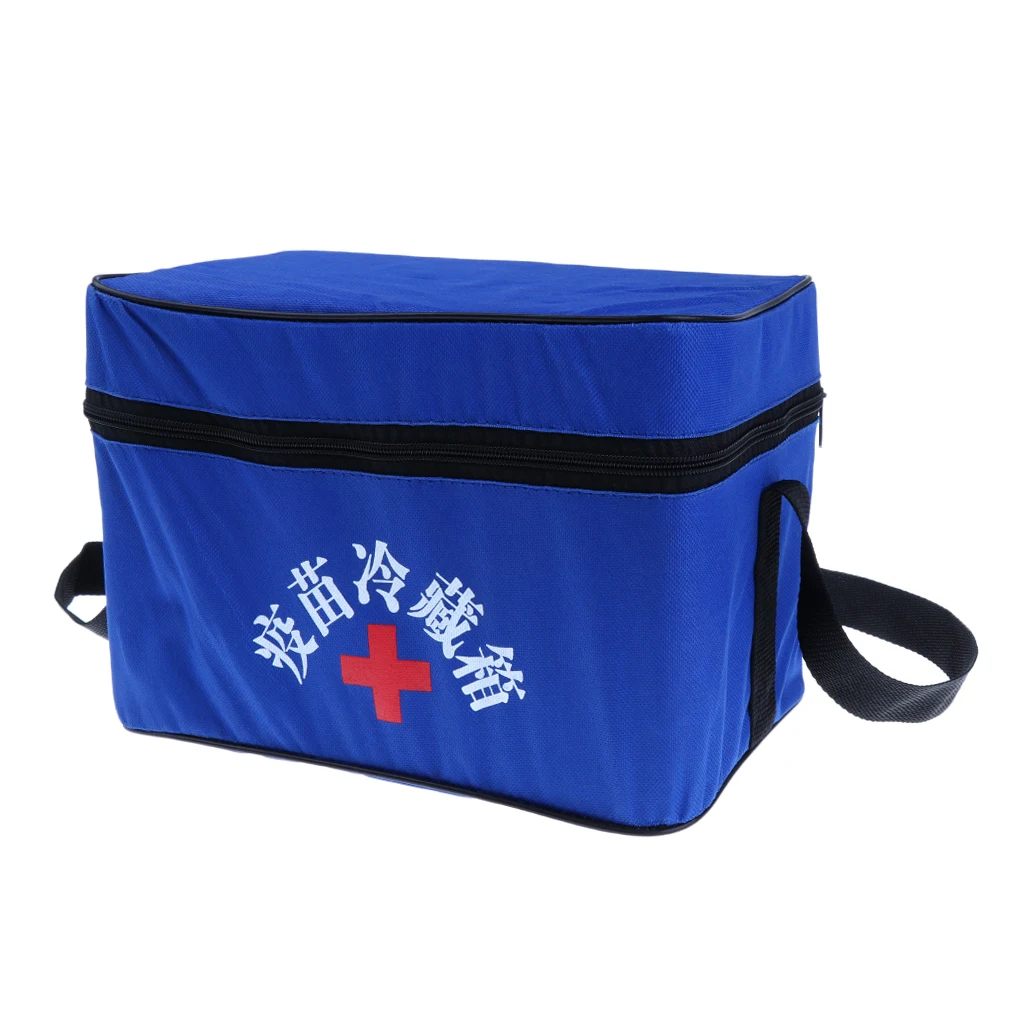 12L Cooler Ice Storage Vaccine Storage Box Ice Box Cooler Insulated Blue Large