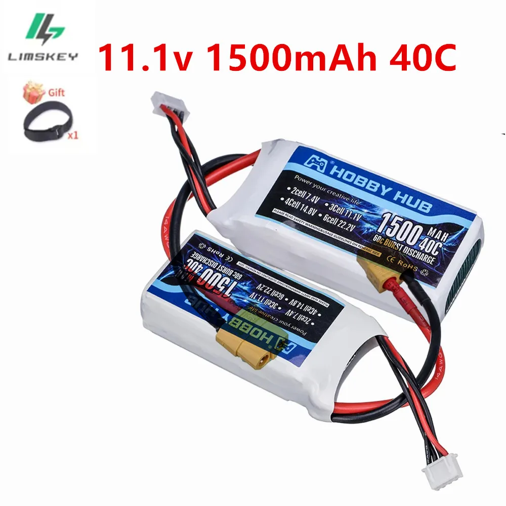 3S Lipo 11.1V 1500mAh Battery 40C For RC Car Airplane Helicopter 11.1V Rechargeable Battery For WLtoys V950