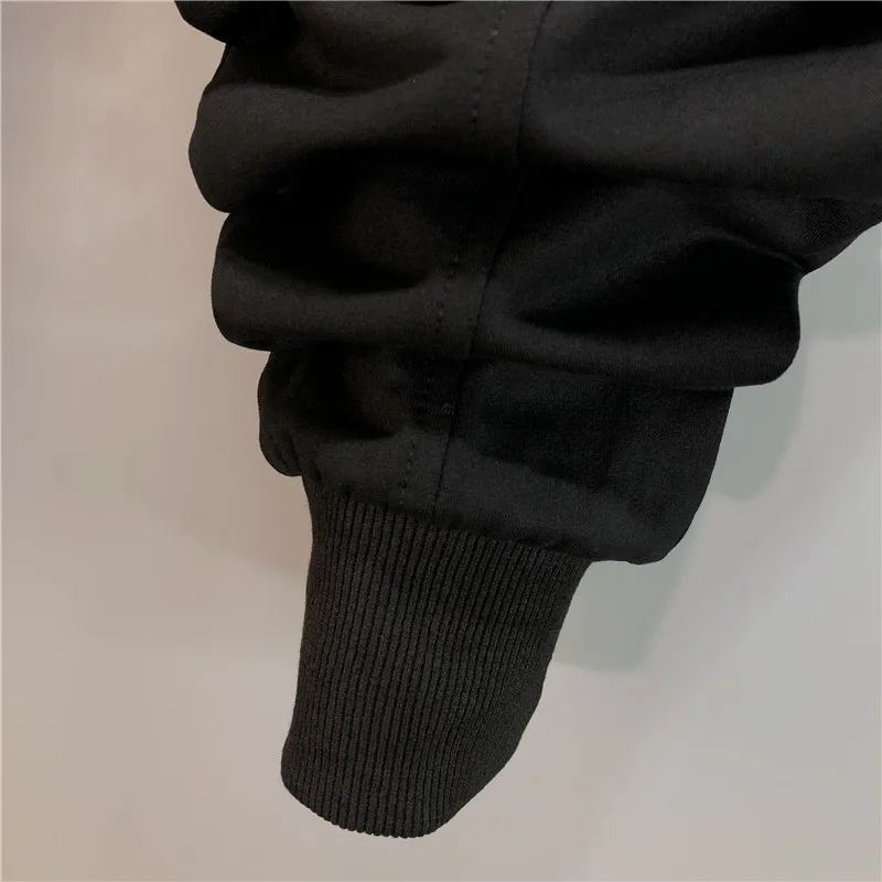 Spodnie cargo męskie Owen Seak, styl casual, high street, hip hop, długie spodnie, odzież męska, spodnie dresowe, jesień-zima, czarne, duży rozmiar — zdjęcie 4
