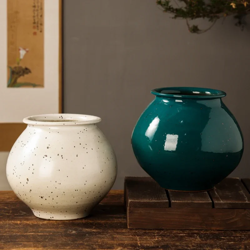 

~Large Succulents Flower Pot Ceramic Antique Mud Phalaenopsis Big Belly Bonsai Decoration Outdoor Courtyard