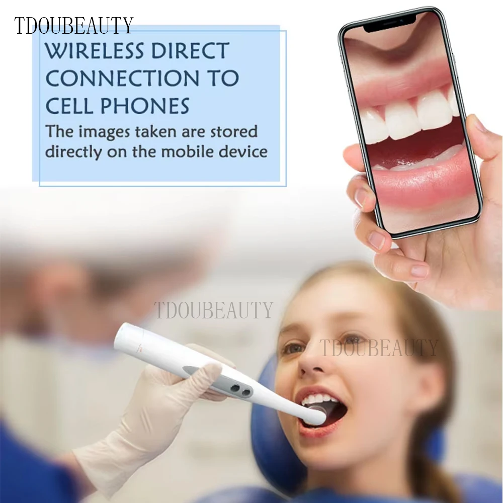 CE Approved CF-680 1/2.8 CMOS Wireless 5G Wifi to USB Digital Viewer Intraoral Camera with Ultra-thin Mini Lens and 8 Led Light
