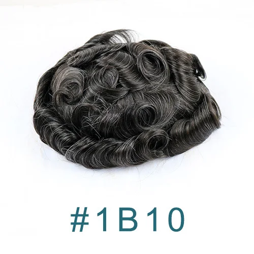 Onzichtbare Natuurlijke Comfortabele Herenpruiken Natuurlijke Haarlijn Ademend Q6 Zwitserse Kant & PU Basis Heren Toupet 100% Menselijk Haar Prothese
