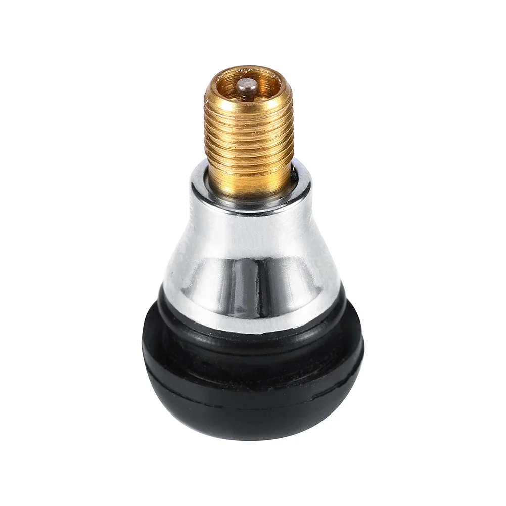 صمامات إطارات نحاسية كروم للسيارات والدراجات النارية ، صمام عجلات بدون أنبوبي ، TR412 AC, 1 طاءات
