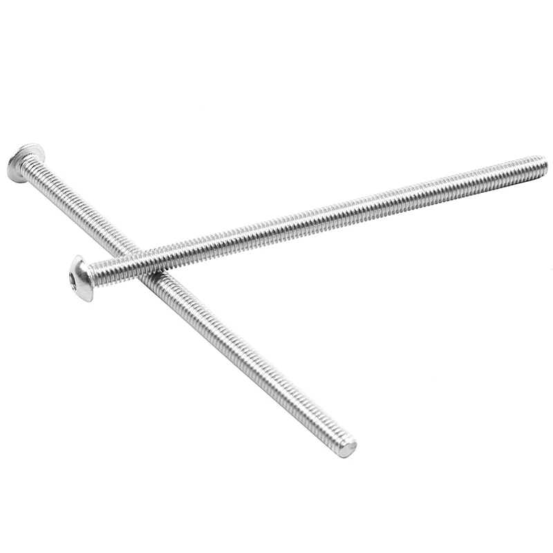 AT44-Stainless Steel Button Head Screw, Hex Socket Bolts Type:M4 / 4Mm Bolt Size:M4 X 80Mm Your Pack Quantity:30
