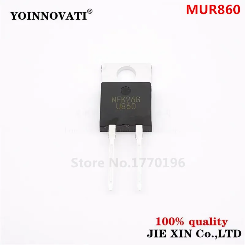 10pcs MUR860 TO220 MUR860G TO-220 U860 Ultra Fast Recovery Rectifiers Transistor new original