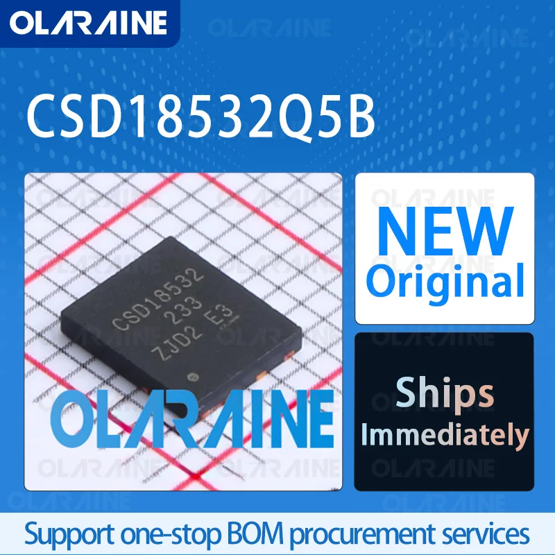 

1/5/10Pcs CSD18532Q5B VSON-CLIP-8 original ic chip MOSFET RoHS N-Channel 1 Channel Vds- 60 V Id-172 A Pd-156 W