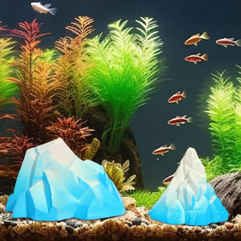 2pcs Simulate Iceberg Ornament Water tank iceberg landscaping Adornment Fake Iceberg Sculpture Decor For Fish Tank Aquarium