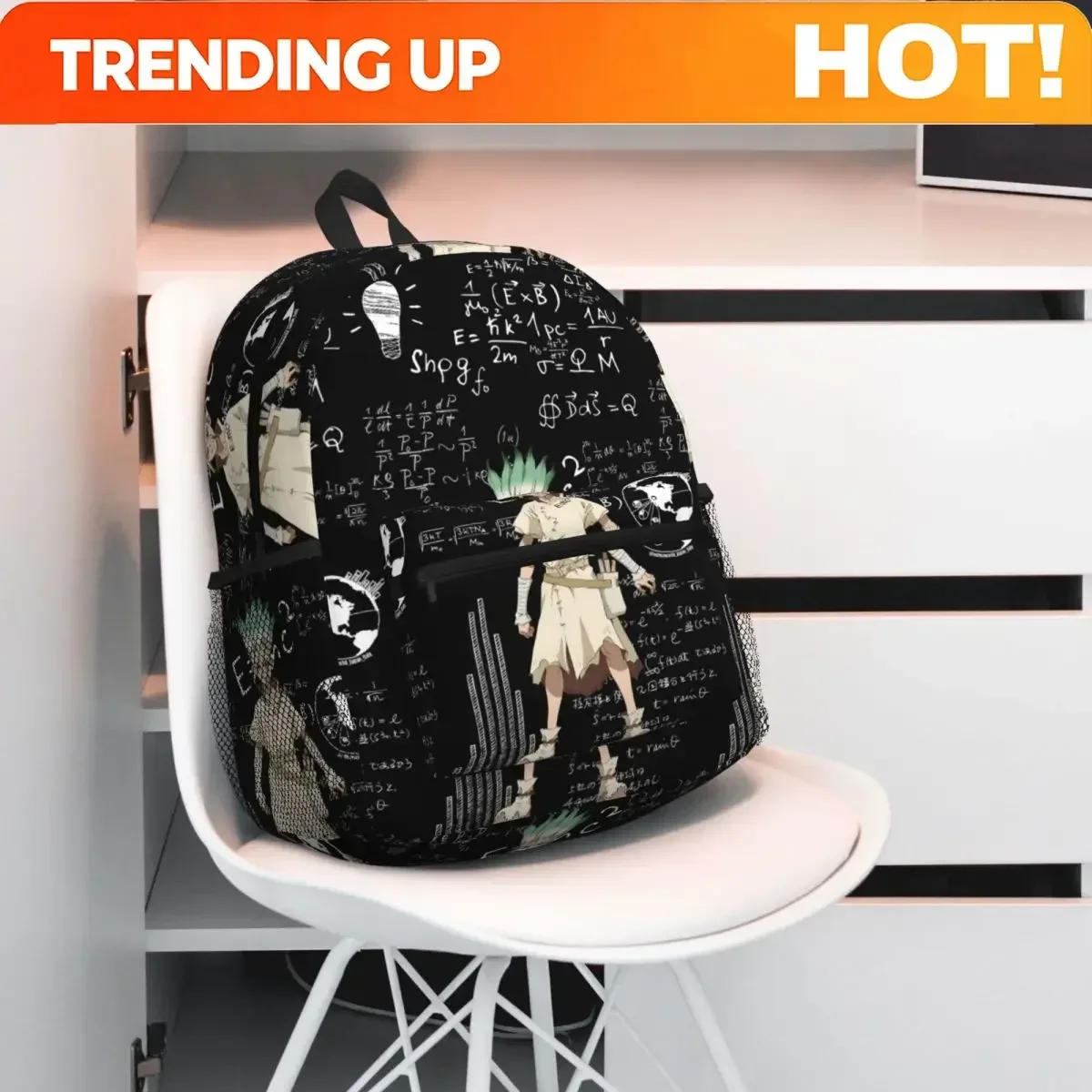 Custom Bag Senku Ishigami Dr Stone Apan Anime Backpack Daypack Large Capacity Children BookBag School Bag Shoulder Bags For Men